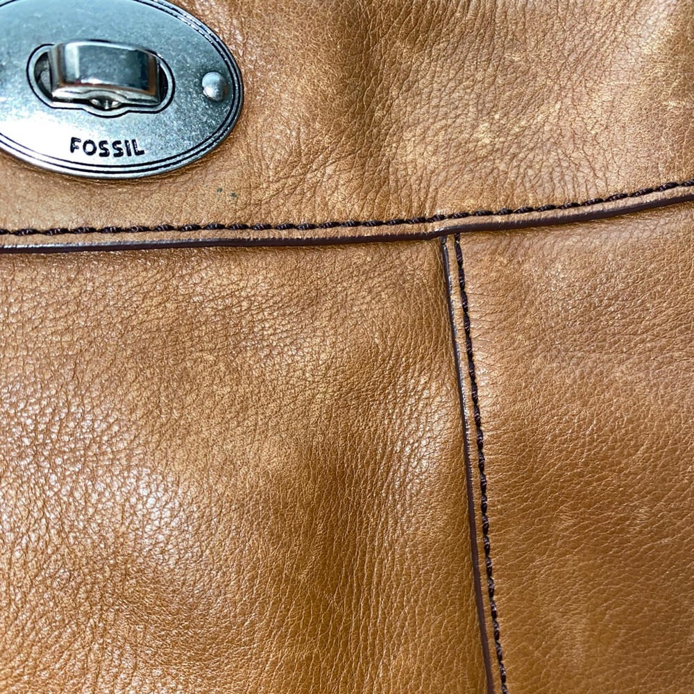 Camel Colored Fossil Shoulder Bag - image 3